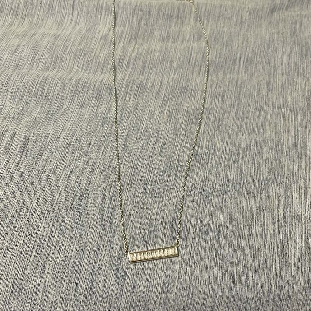 Silver bar necklace